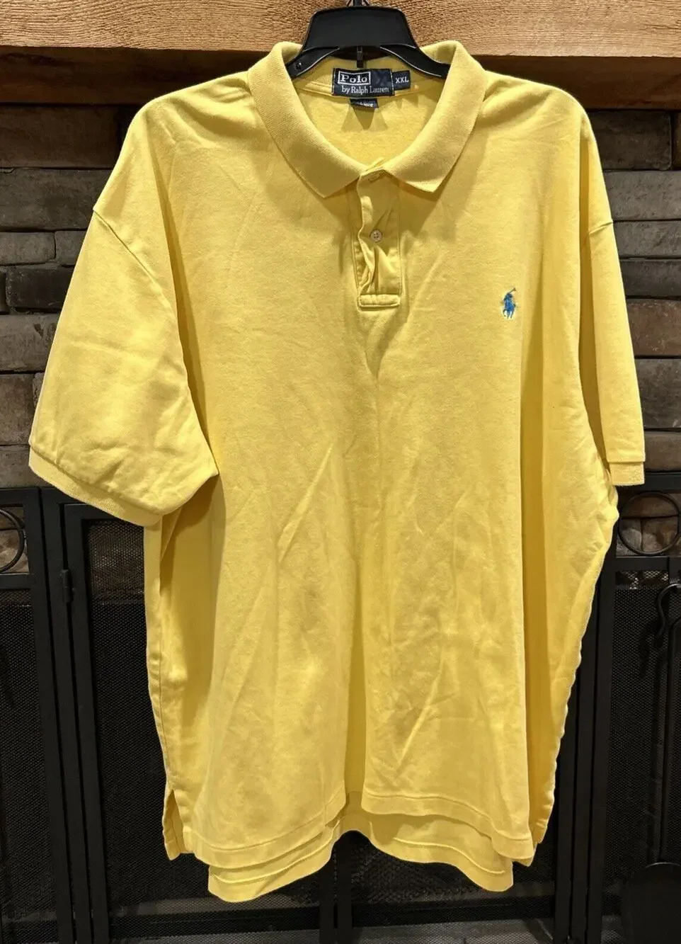 Men’s POLO By Ralph Lauren Yellow Short Sleeve Shirt Size XXL *A7
